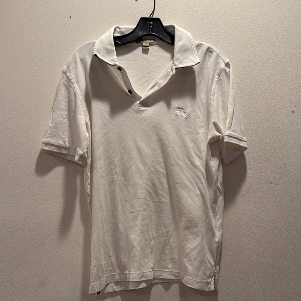 Men's White Polo Shirt Burberry
